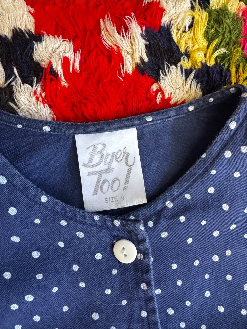 80s Vintage Byer Too Western Denim Dress Sz Sm - Picture 2 of 8